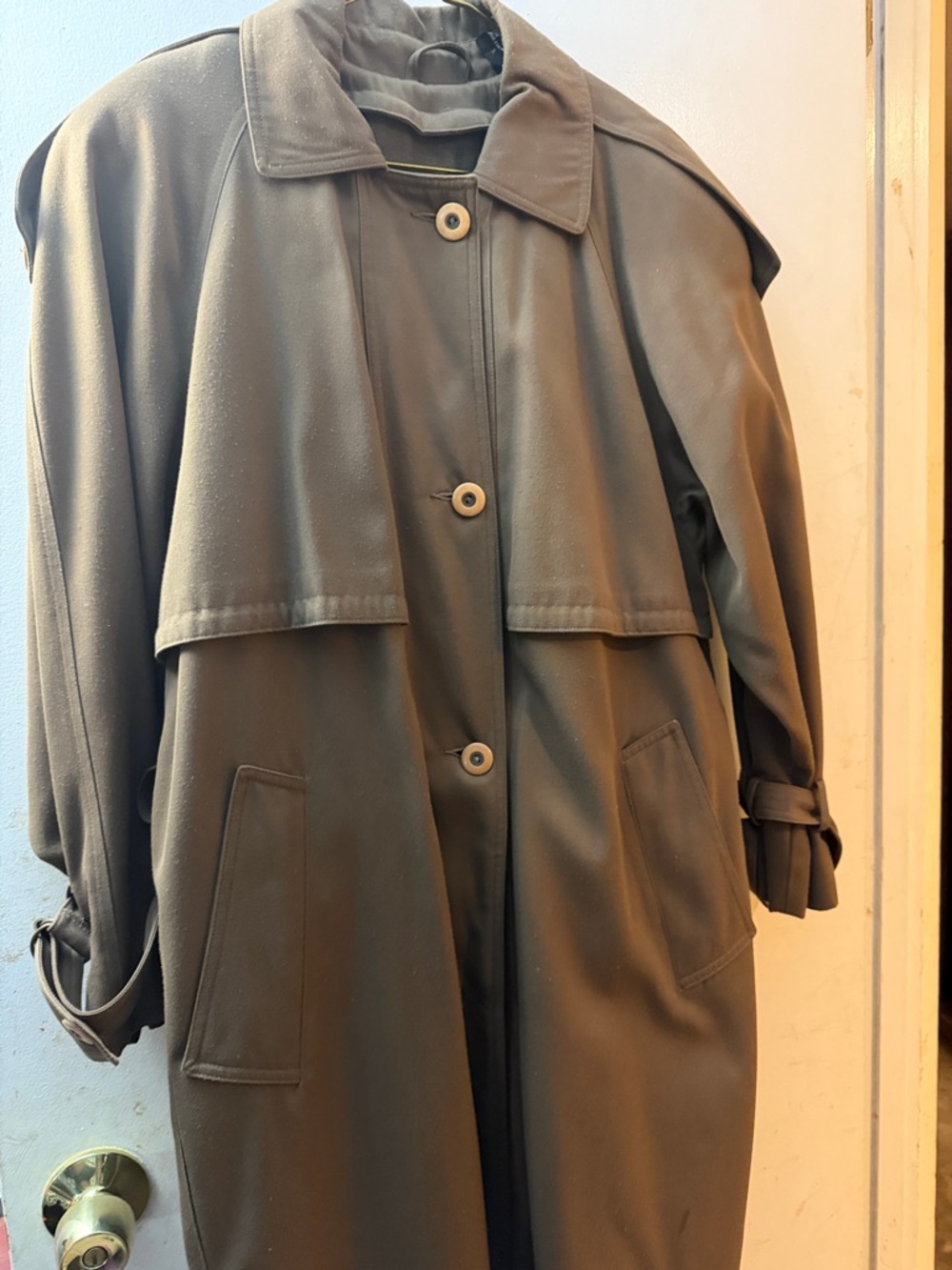 Self-Portrait Olive Green Trench Coat